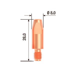 FUBAG Контактный наконечник M6х28 мм ECU D=0.9 мм (25 шт.) в Краснодаре фото