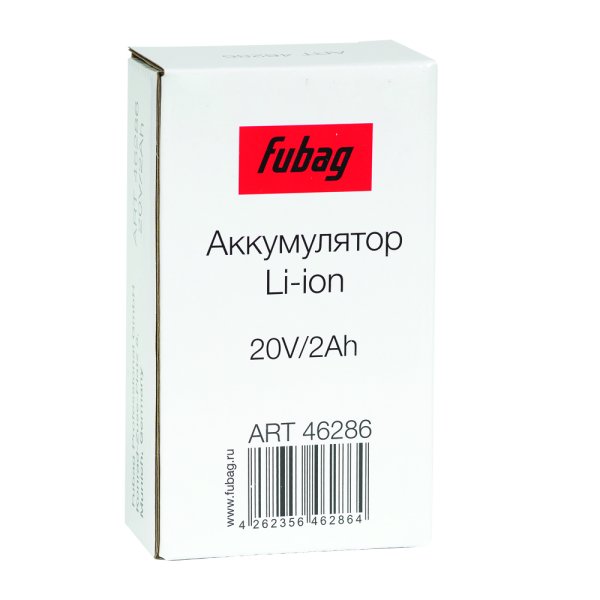 Аккумуляторная батарея FLI5S1P1202 Li-ion к бензиновым газонокосилкам FUBAG с электростартером и минирайдеру (20V/2Ah) в Краснодаре фото
