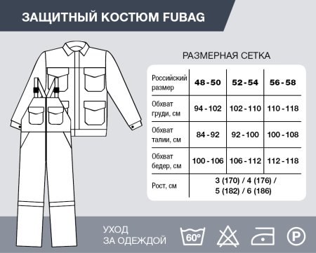 Защитный костюм Fubag размер 52-54 рост 3 в Краснодаре фото