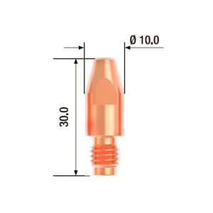 FUBAG Контактный наконечник M8х30 мм ECU D=1.4 мм (10 шт.) в Краснодаре фото