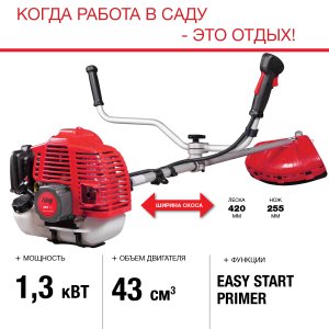 FUBAG Бензиновый триммер FPT 43 + Триммерная леска  сечение витой квадрат L 130 м * 2.4 мм в ПОДАРОК в Краснодаре фото