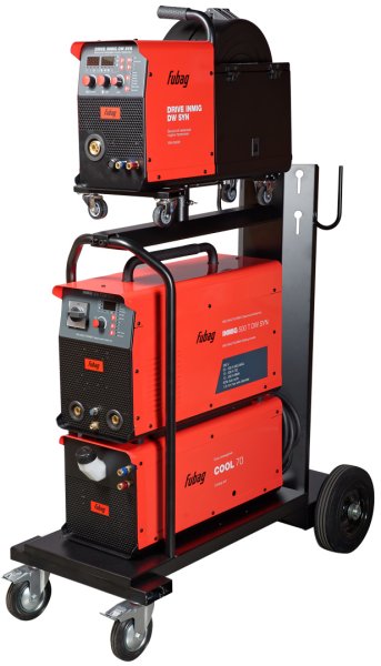 Сварочный полуавтомат INMIG 500T DW SYN + Подающий механизм DRIVE INMIG DW SYN + Шланг-пакет 5 м + Горелка FB 500 3 м + Блок жидкостного охлаждения + Тележка в Краснодаре фото