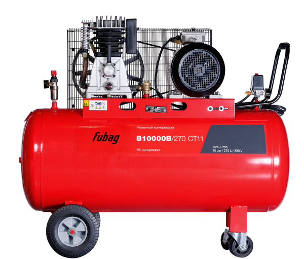 Ременной одноступенчатый компрессор FUBAG B10000B/270 CT11 + Набор пневмоинструмента 34 предмета (в кейсе) + Набор пневмоинструмента Basic S1000 3 предмета в ПОДАРОК! в Краснодаре фото